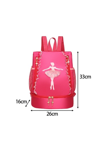 Suntek Bale Çantası Spor Yüzme Seyahat Jimnastik Için Sevimli Dantel Dekor Kırmızı