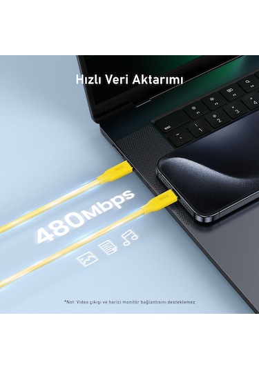 Aohi Silky Type-c To Type-c 1m Pd 3.1 480mbps 140w Süper Hızlı Şarj/data Kablosu Seti 2'li