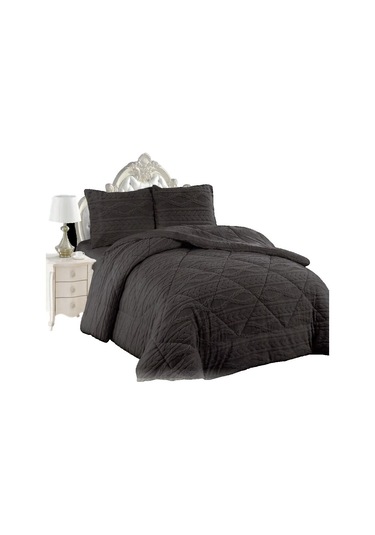 Comfort Yorgan Seti Çift Kişilik Ivy Antrasit Diğer