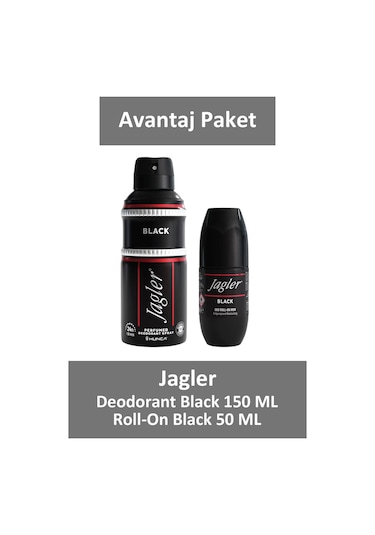 Jagler Deodorant Black 150 Ml + Jagler Man Roll-on Black 50 Ml