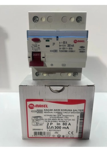 Makel Sigorta 80 Amper 1p+n 300 Ma Kaçak Akım Rolesi