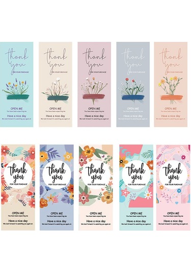 150 Adet/rulo Çiçek Desenli Çıkartmalar Satın Aldığınız İçin Teşekkür Ederiz A Diğer