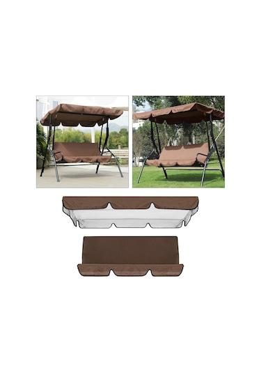 Suntek Magideal Su Geçirmez Salıncak Gölgelik Tente Seti Kahverengi