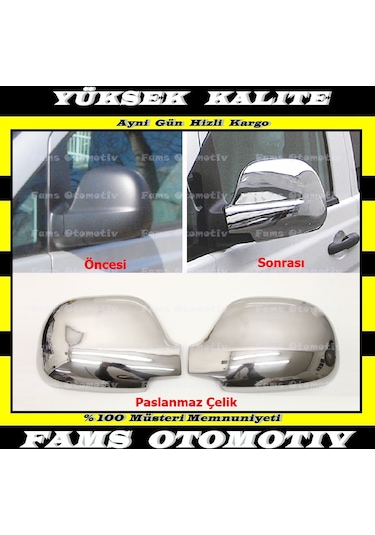 Mercedes Vito W639 Krom Ayna Kapağı 2 Prç. 2003-2010 P. Çelik