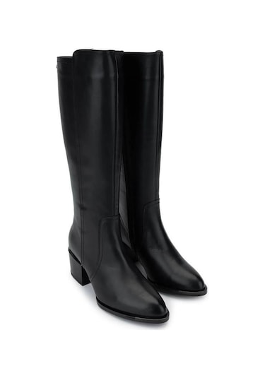 Venüs 2405427 Topuklu Kadın Deri Çizme Siyah