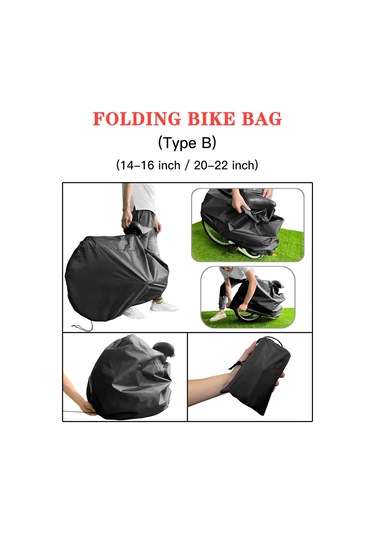 Jeemson 14-16 İnç Katlanır Bisiklet Taşıma Çantası - Hafif Ve Dayanıklı 420d Çok Renkli