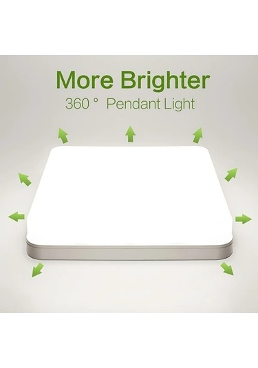 Fastbuy 16w Ming&ben Kare Led Tavan Lambası - Sıcak Beyaz, 15cm, 110-240v, İç Mekan Koridor Ve Balkon Dekoru Sıcak Beyaz