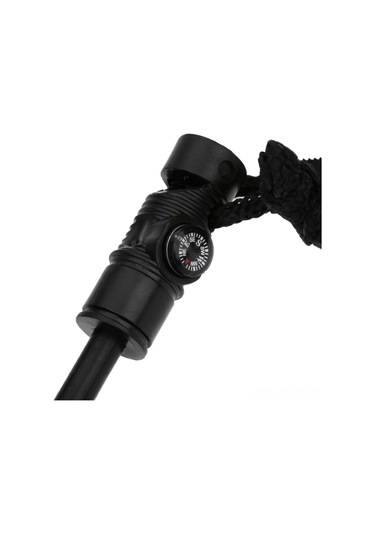 Neevoyu Çok Amaçlı Hayatta Kalma Çakmaklı Çakmaktaşı Seti - Pusula Ve Düdük Dahil Siyah