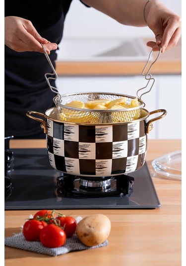 Qualita King Emaye Fritöz Tencere - 22 Cm Diğer