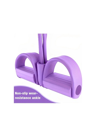 Dört Tüp Pedallı Sedye Çok Fonksiyonlu Ev Jimnastik Ekipmanları Mor