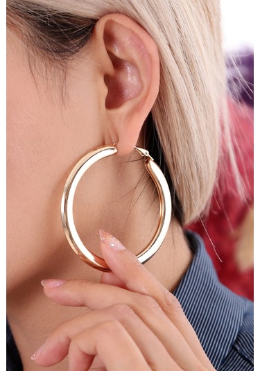 Bhs Life Bombeli Halka Küpe Gold Renk Küpe Çok Renkli