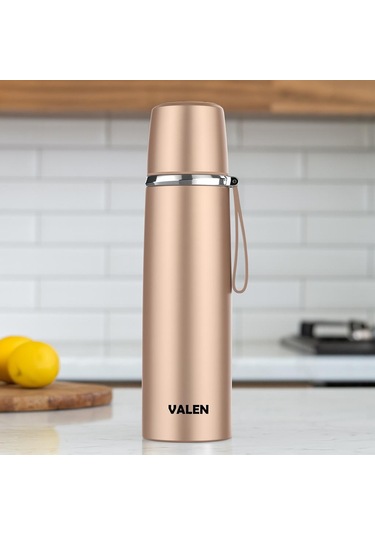 Çift Duvarlı Vakumlu Termos 500ml / Gold