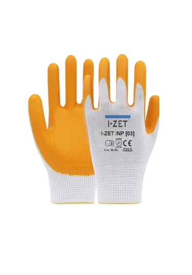 I-zet Inp03 Polyester Örme Nitril Eldiven 288 Adet No 10
