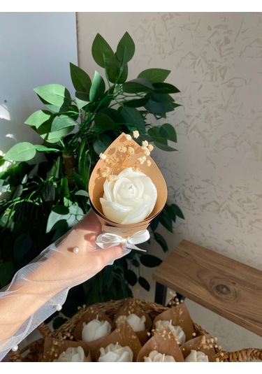 Bernamiofficial Kişiye Özel Düğün Nişan Söz Anneler Günü Hediyelik Gül Mum - 10 Adet