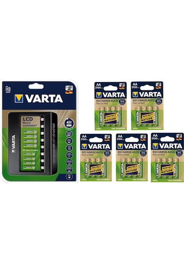 Varta Multi Plus 8Li Şarj Cihazı 20*2100 Mah Aa Şarjlı Pil