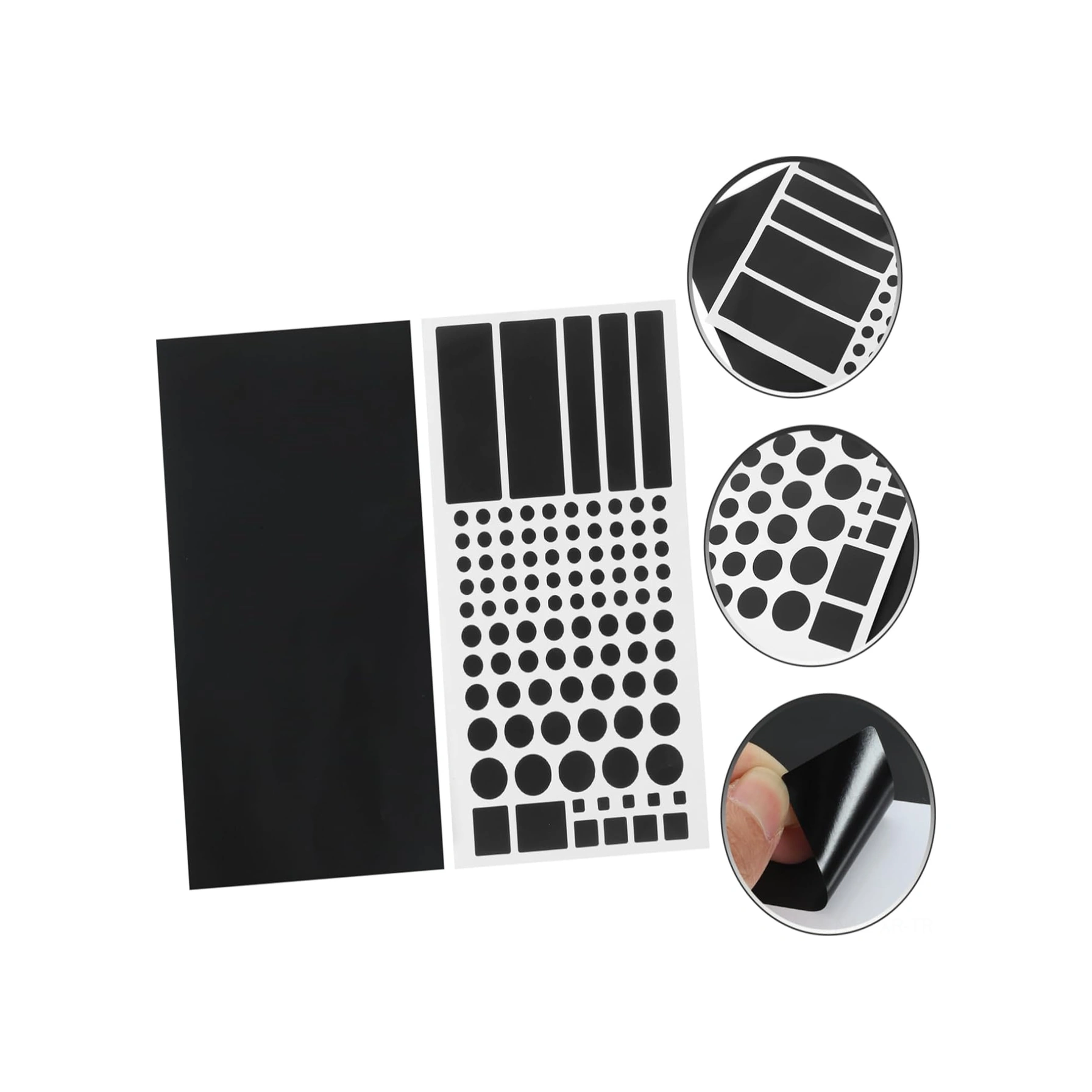 Xiyyadms Siyah Işık Engelleyici Pvc Sticker, Otomatik Yapışkan Gölgelik Film, Led Işık Kapatıcı Örtü 2 Adet: Kesik + Tam Siyah