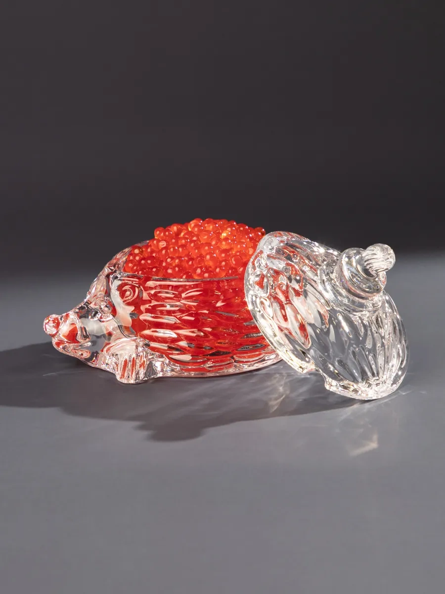 Lefard Cam Havyar Kasesi 'kirpi' Kapağıyla 135 Ml 164695574 Beyaz