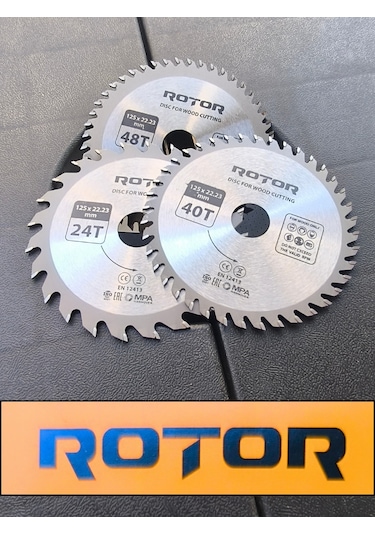 3'lü Disk Seti 125x22,23 Daire Testere Ahşap Kesme Set 3 Parça
