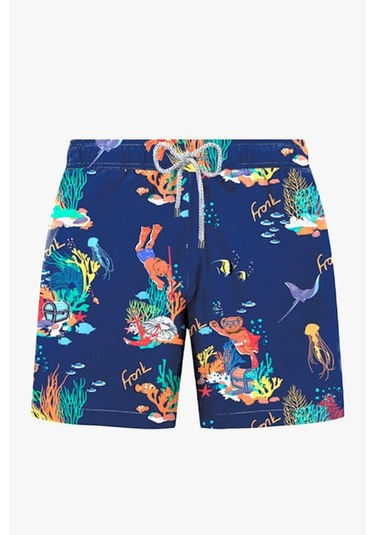 John Frank All Over Erkek Mayo Şort Jfssswl82-reefs Lacivert