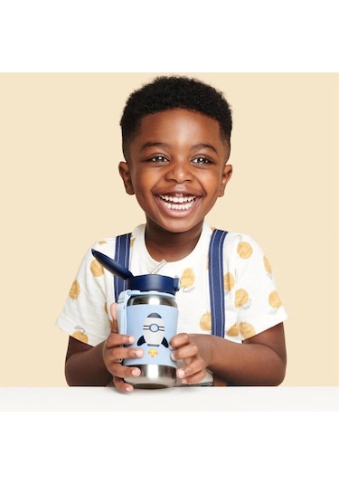 Skip Hop Zoo Pipetli Paslanmaz Çelik Suluk 350 Ml Roket Roket Çok Renkli