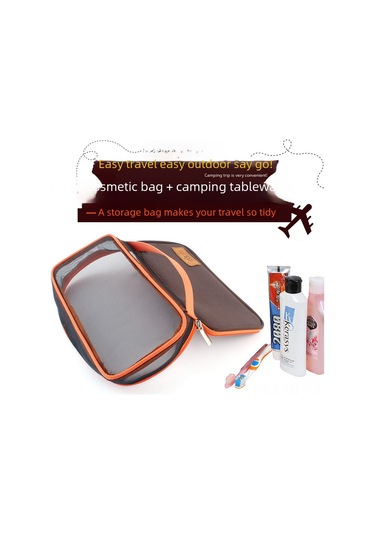 Mufunye Dışarıda Mutfak Gereçlerini Sulardan Koruyan Taşınabilir Organize Edici Çanta - Bej Büyük Boy Çok Renkli