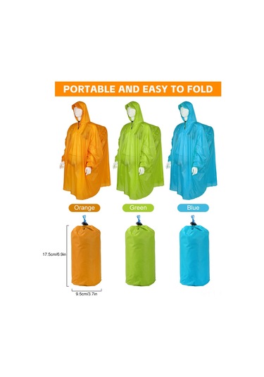 Padalink 15d Naylon Silikonlu Yağmurluk - Sırt Çantalı Outdoor Yağmurluk Yeşil Yeşil