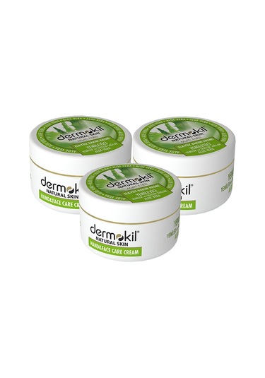 Dermokil Yüz, Vücut ve Doğal El Kremi AloeVera 300 ml x 3 Adet