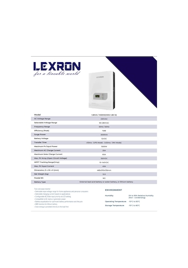 Lexron 1kw 1000w Mppt 12v Akıllı İnverter