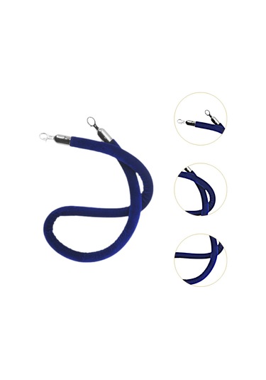 Suntek 59 Inç Kalabalık Kontrol Bariyer Halatı Şık, Kuyruk Gümüş Snap Hook