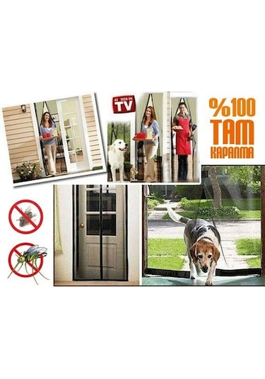 Mıknatıslı Kapı Sineklik Tülü-krem 105 X 205