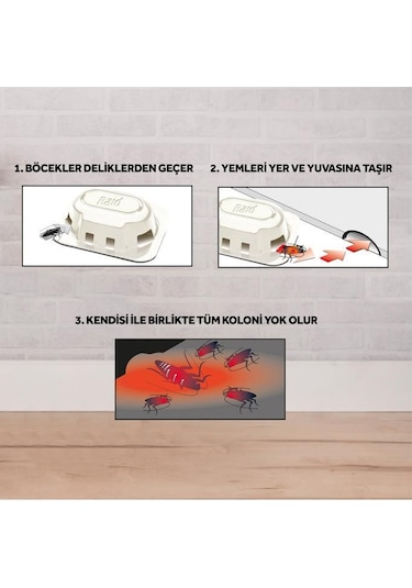 Raid Hamam Böceği Yemi 6’lı Her Tablet ile 3 Ay Koruma