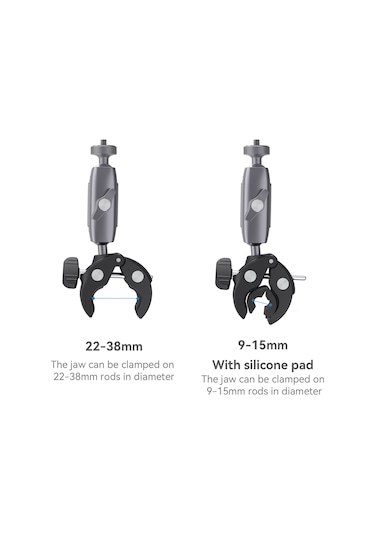 Telesın GP-HBM-001 Motosiklet Bisiklet Alüminyum Eylem Kamera Tutucu