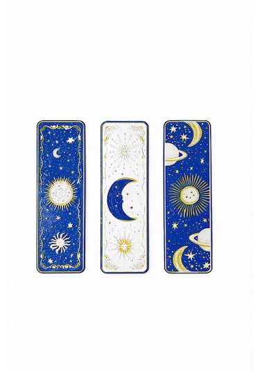 Celestial Night Güneş & Ay Temalı Kitap Ayracı Seti