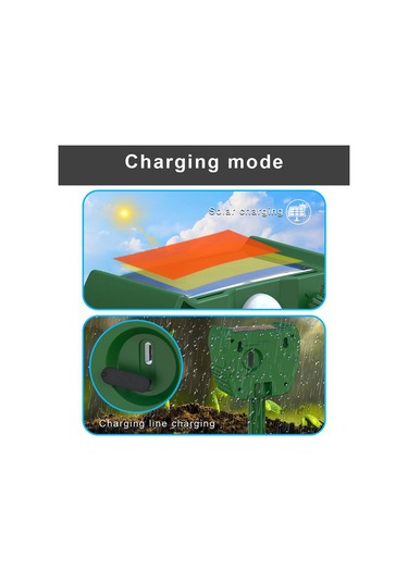 Geeroyoo Güneş Enerjili Ultrasonik Hayvan Kovucu - Dış Mekan Su Geçirmez Böcek Ve Kemirgen Savar, 52ft Algılama Mesafesi