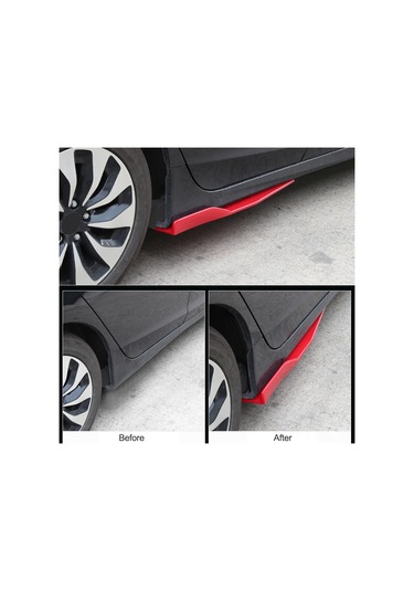 Padalink Evrensel Araç Yan Etek Takımı - Abs Malzeme, Karbon Fiber Görünüm, Spor Stil