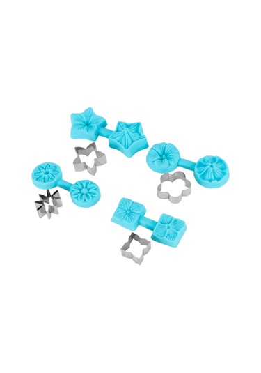 Vkemall 4'lü Silikon Yaprak Ve Çelik Kesici Seti - Kurabiye, Çikolata, Pasta İçin Pratik Fırın Kalıpları Diğer