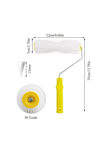 İnşaat Silindiri 22 Cm Kabarcıkları Ayıklayan Epoksi Yapıştırıcı B