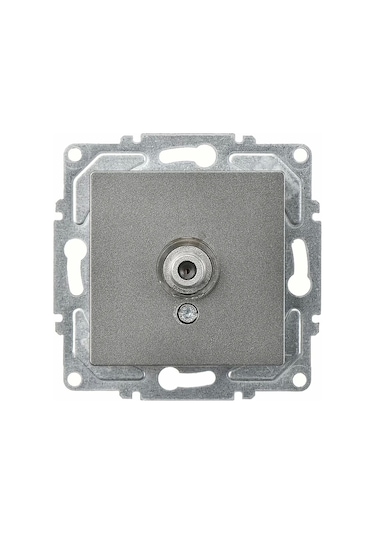 Günsan Eqona Füme Tekli Uydu F Konnektör Priz Düğme Mekanizma