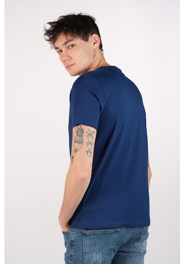 Arma Erkek Büyük Beden Bisiklet Yaka Tişört Y22374868301 İndigo