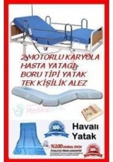 Medikaltec Hasta Karyolası Ev Tipi Ahşap İki Motorlu