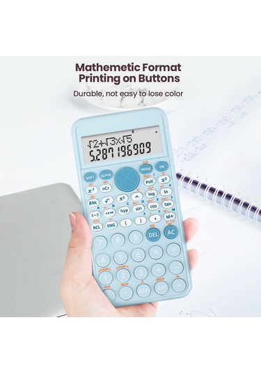 Aubyhe Pn-2891 Hesap Makinesi - 240 İşlevli, Lcd Büyük Ekran, Ag13 Pil Dahil Pembe, Mavi, Beyaz Seçenekli Beyaz