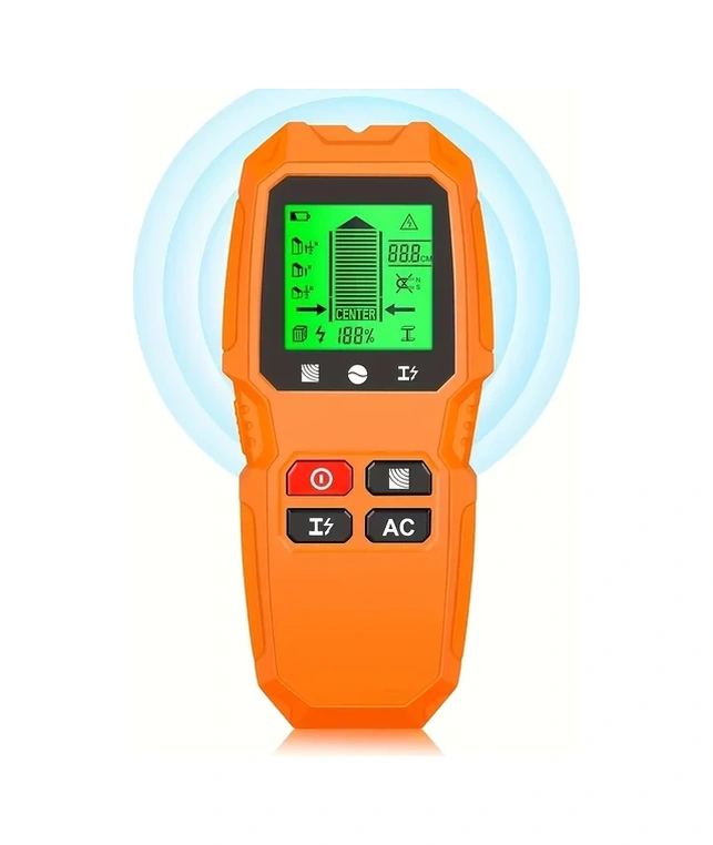 Willowhaven Hw-qb6 5'li Duvar Tarayıcı - Çıta Metal Kablo Dedektörü Lcd Ekranlı Turuncu