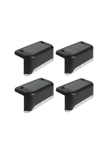 Gajeena 4'lü Güneş Enerjili Basamak Lambası, Otomatik Işık Kontrolü, Ip65 Su Geçirmez, 8-10 Saat Aydınlatma, Islak Işık, Bahçe Duvar Cephesi Jardin