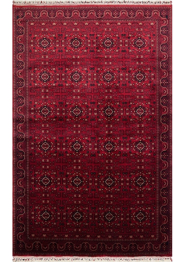 Cool Halı Beyoğlu 960 Kırmızı Salon Halısı Yağcı Bedir Desen Nostalji Halı Afgan El Halısı Tensel Uşak Halısı Kırmızı