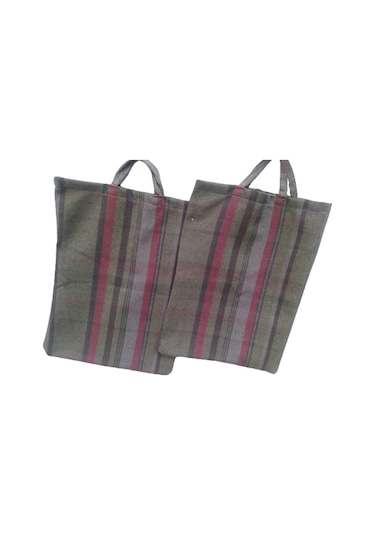 Bengi Pazar Çantası 2 Adet Döşemelik Desenli Kumaş 30 Kg Taşıma