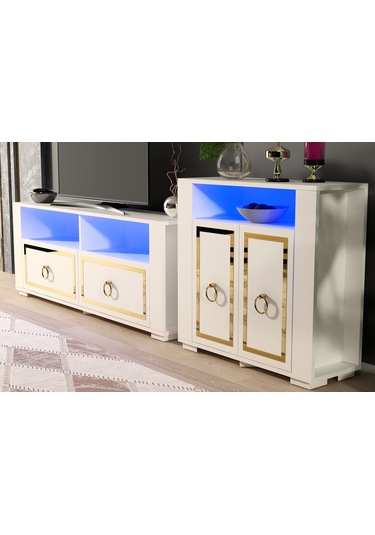 Üçgen 3 Delikli Puf Ayakkabılık Mobilya Ayağı 4 Adet Beyaz