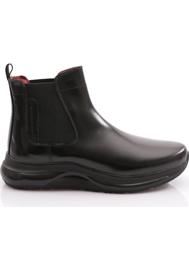 Dgn 16196 Erkek Casual Chealse Bot Siyah Baskılı