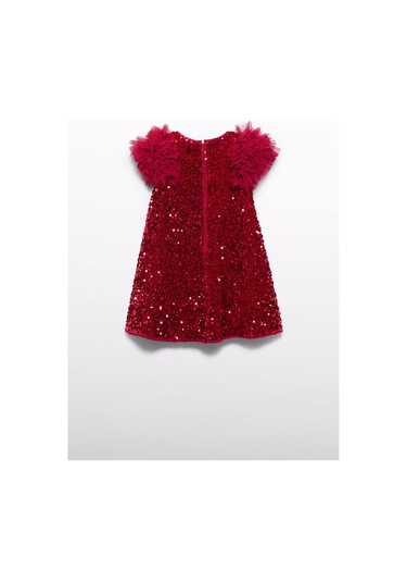 Mayoral Abel&lula Kız Çocuk Pullu Şık Elbise Kırmızı