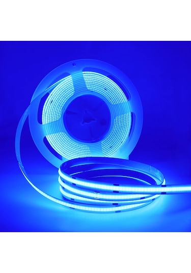 Epistar Dc 12v 24v Cob Led Şerit 320leds/m Yüksek Yoğunluklu Ra90 Çok Renkli Esnek Işık Şeridi Yellow 0,5 Mmavi Mavi