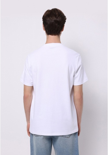 Colins Regular Fit Yuvarlak Yaka Düz Erkek Beyaz Kısa Kol Tişört Cl1074697 Q1.v1 Wht Beyaz